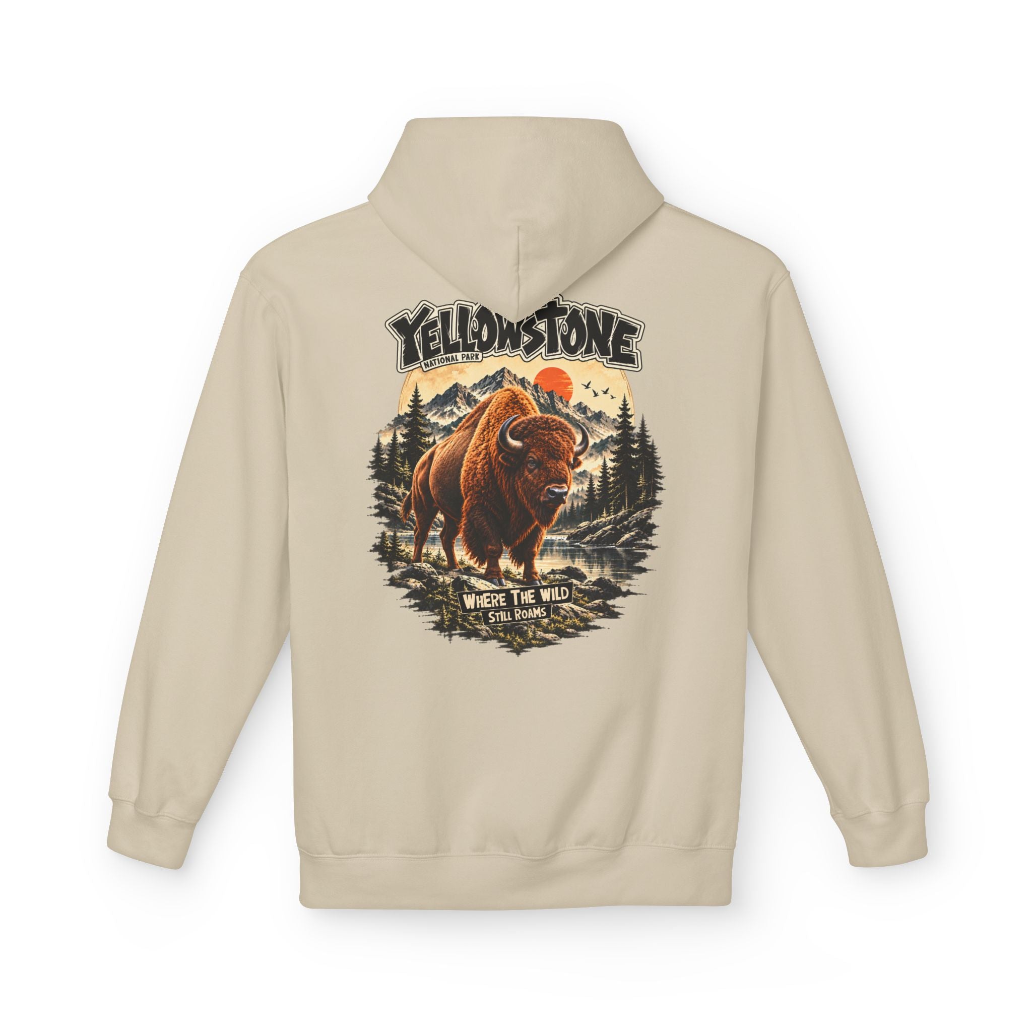Yellowstone Bison – Where the Wild Still Roams Hoodie Model3