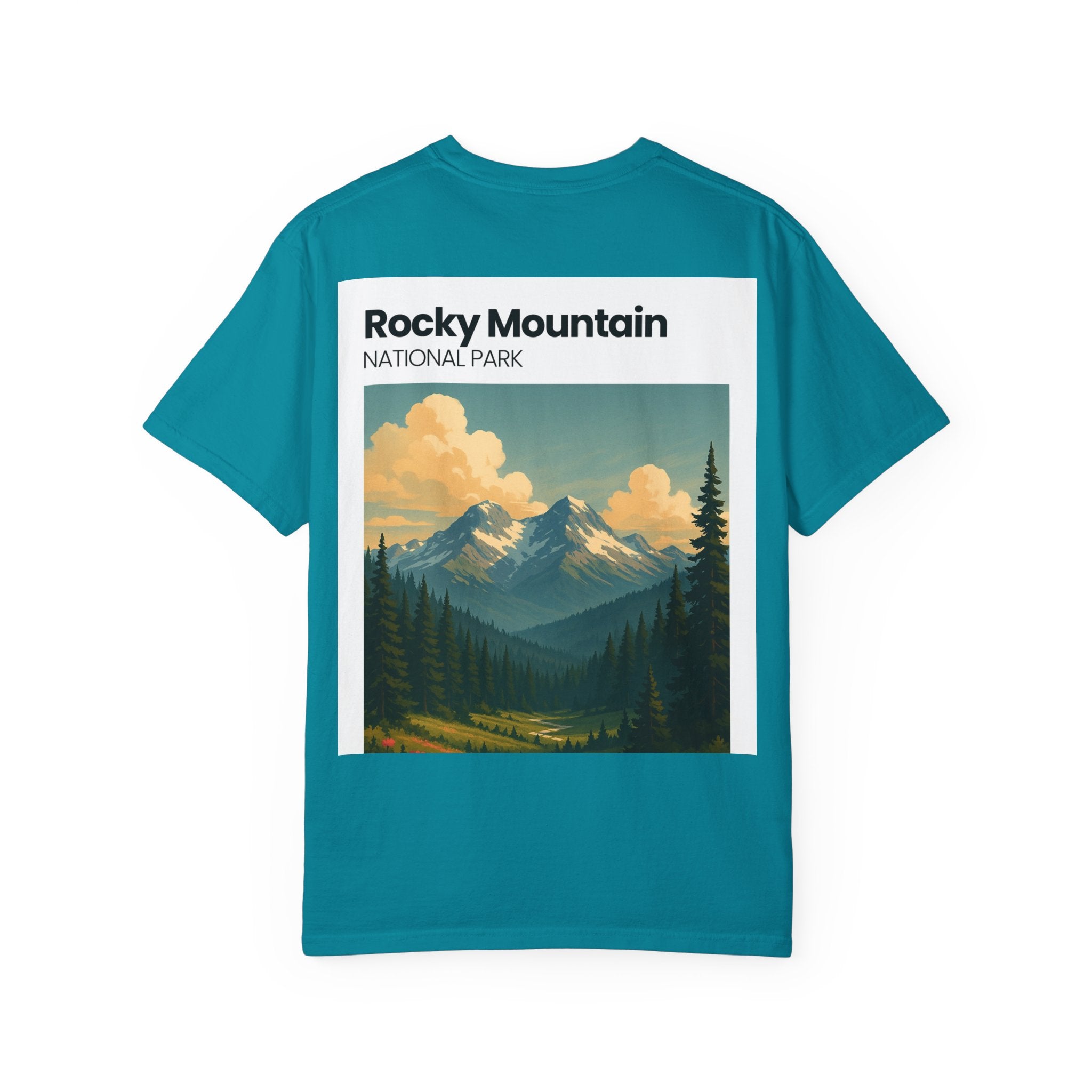 Rocky Mountain National Park Vintage Poster T-shirt | Mountain Landscape Tee
