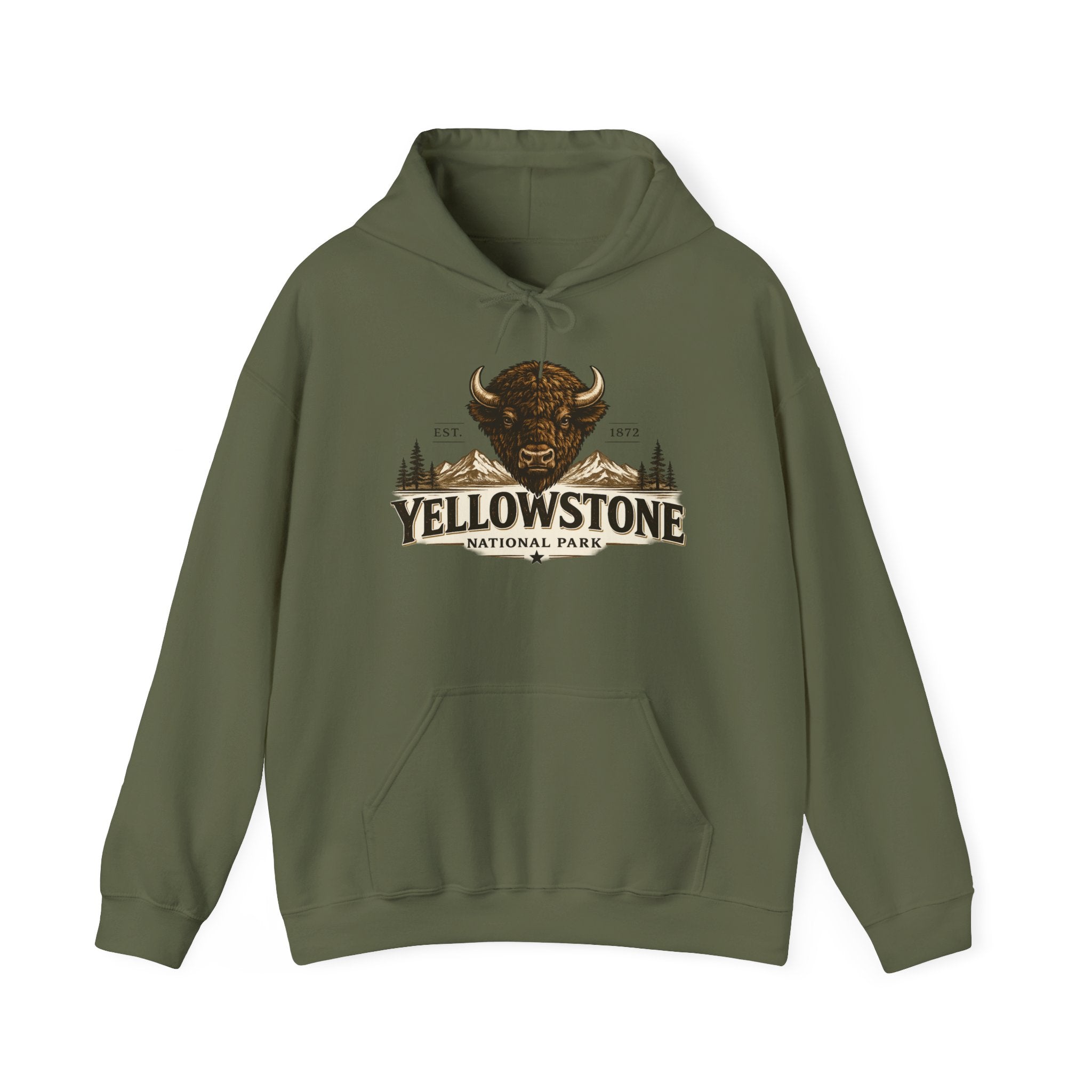Yellowstone Bison Hoodie – Where the Wild Still Roams