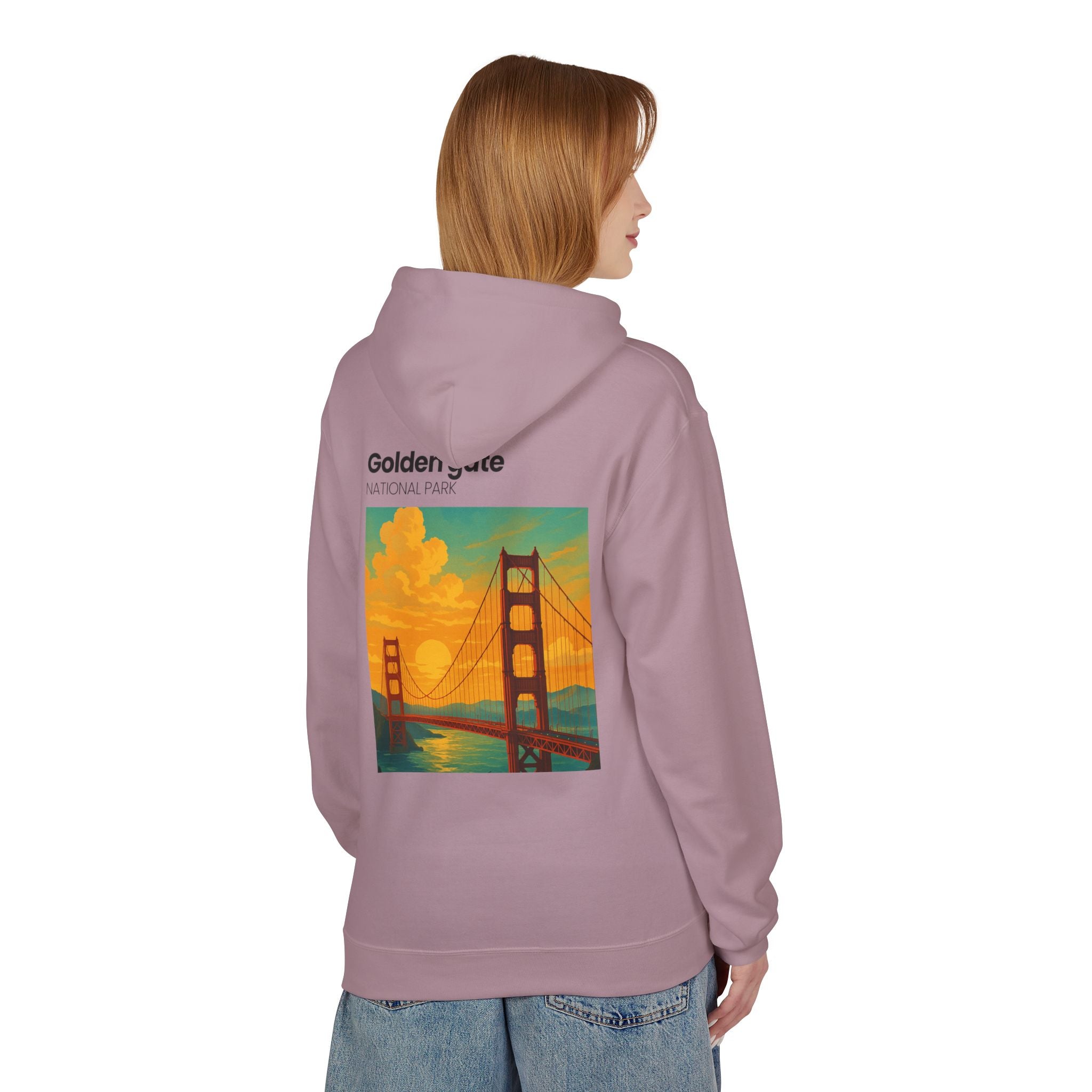 Golden Gate National Park illustration Hoodie | Golden Gate Bridge travel sweatshirt