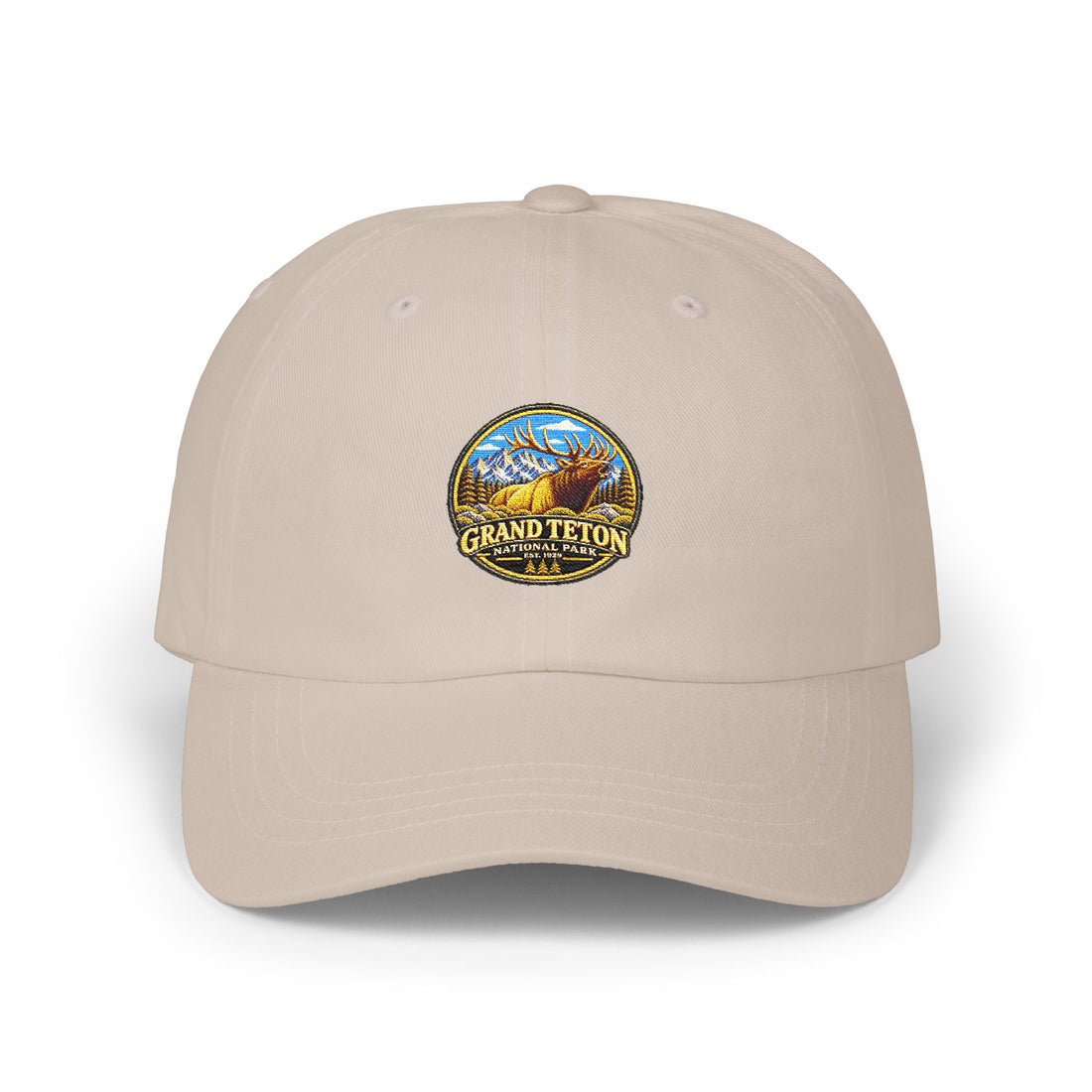 Grand Teton National Park Elk Round Logo Dad Cap
