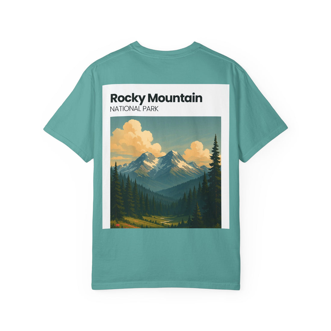 Rocky Mountain National Park Vintage Poster T-shirt | Mountain Landscape Tee