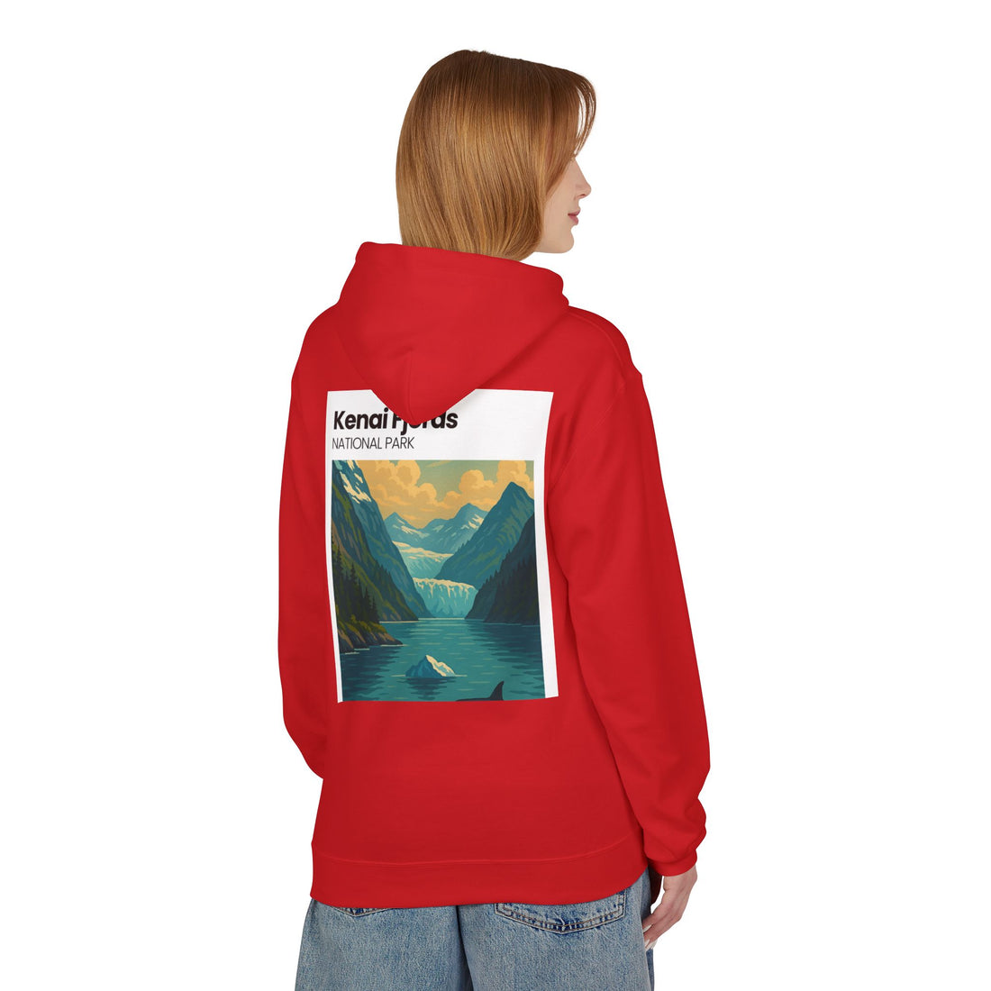 Kenai Fjords National Park landscape Hoodie | Alaska fjord vintage poster