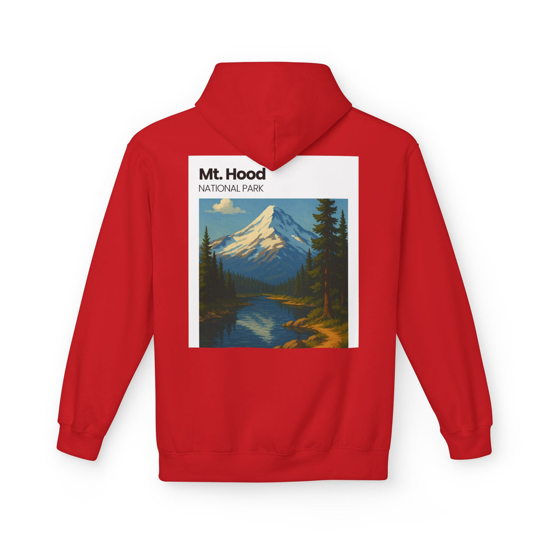 Mt. Hood National Park landscape Hoodie | Vintage mountain poster design