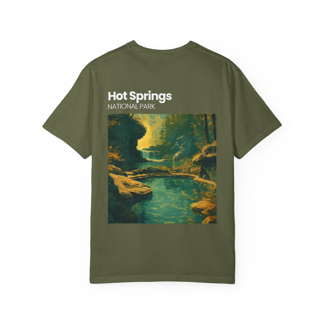 Hot Springs National Park graphic T-shirt | Scenic Hot Spring Illustration