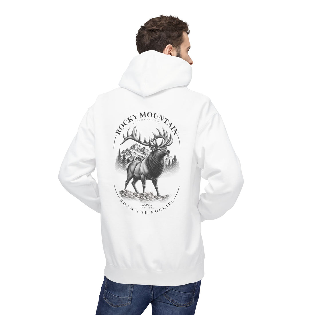 Rocky Mountain National Park Elk Graphic Hoodie