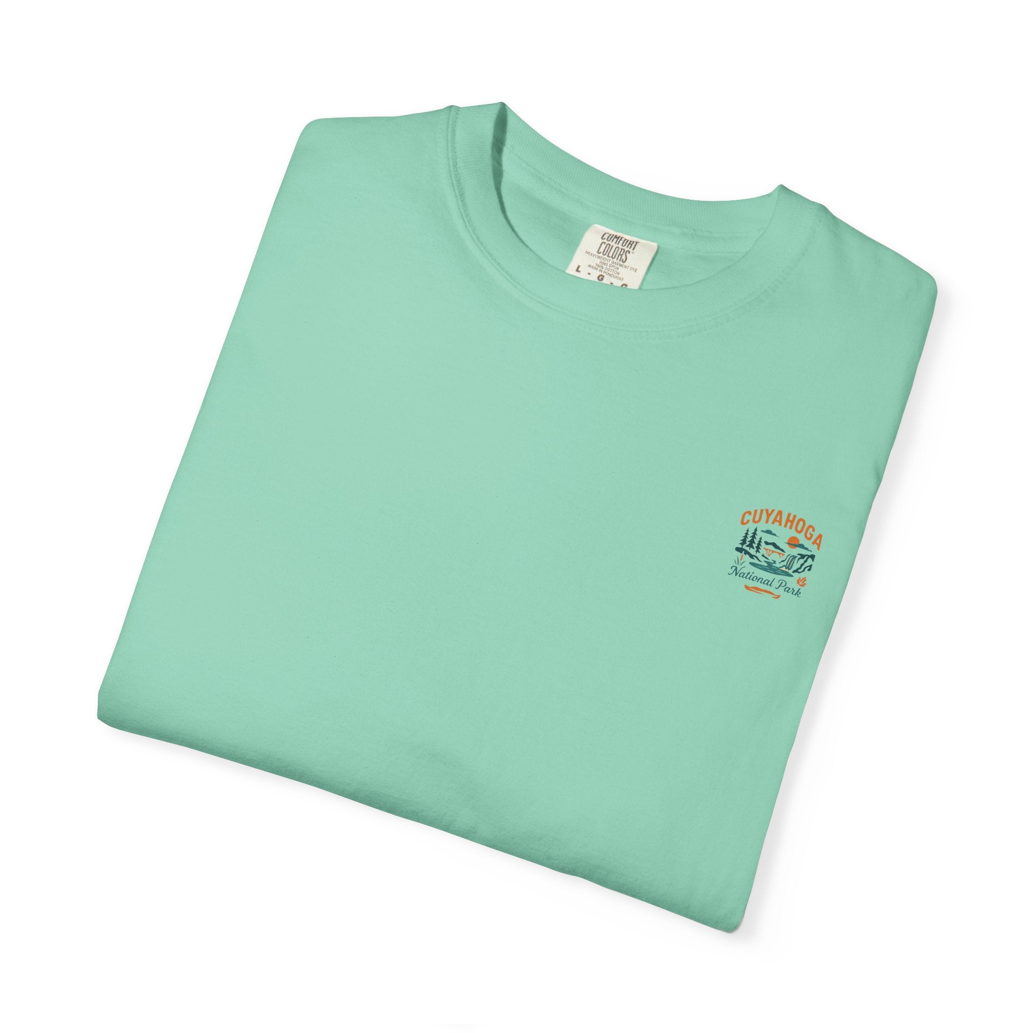 Cuyahoga Valley Waterfall Illustration T-Shirt | National Park Landscape