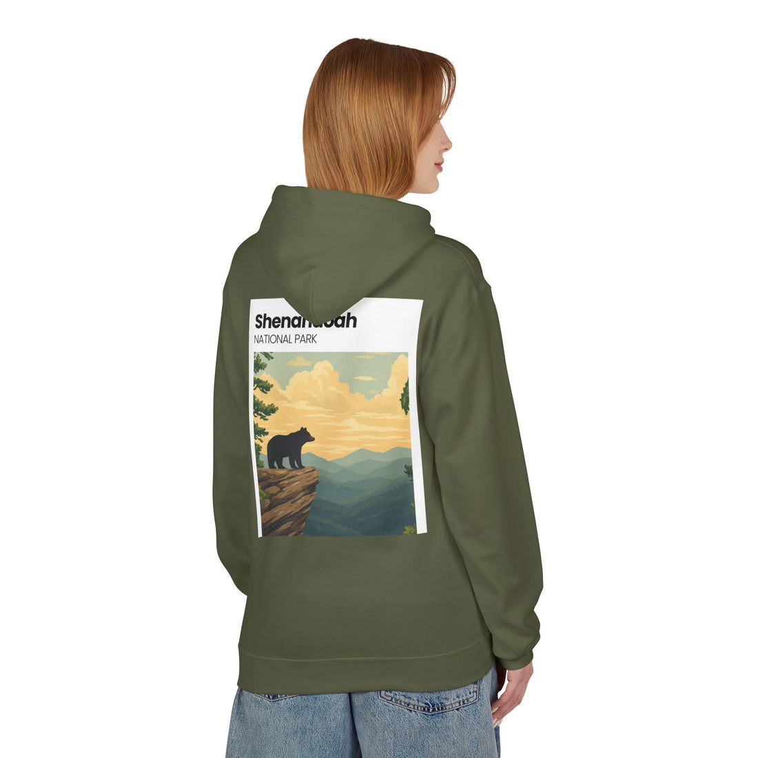 Shenandoah National Park Bear Hoodie | Vintage Travel Poster style