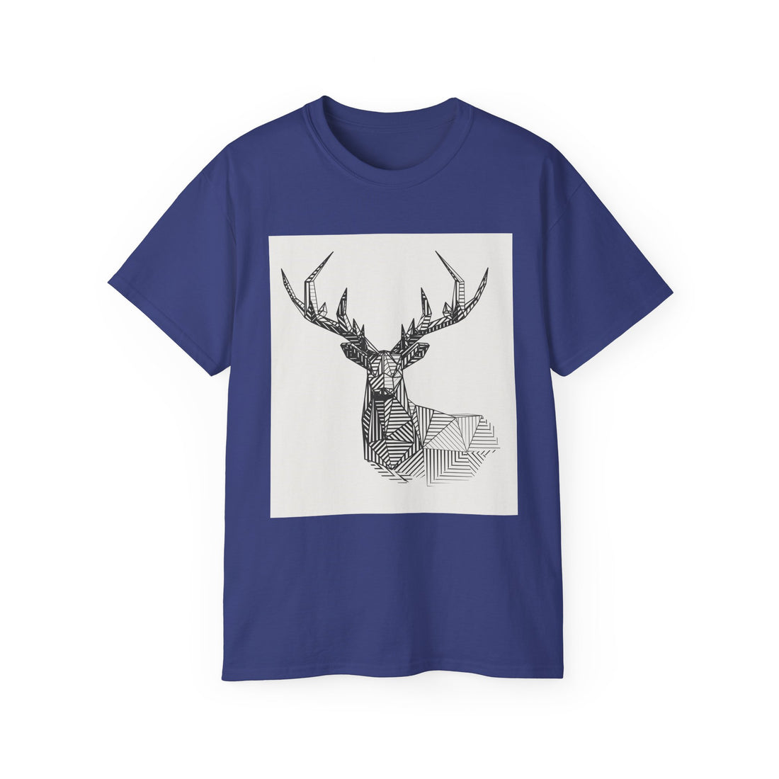 Geometric Deer Graphic Tee - Unisex Ultra Cotton T-Shirt