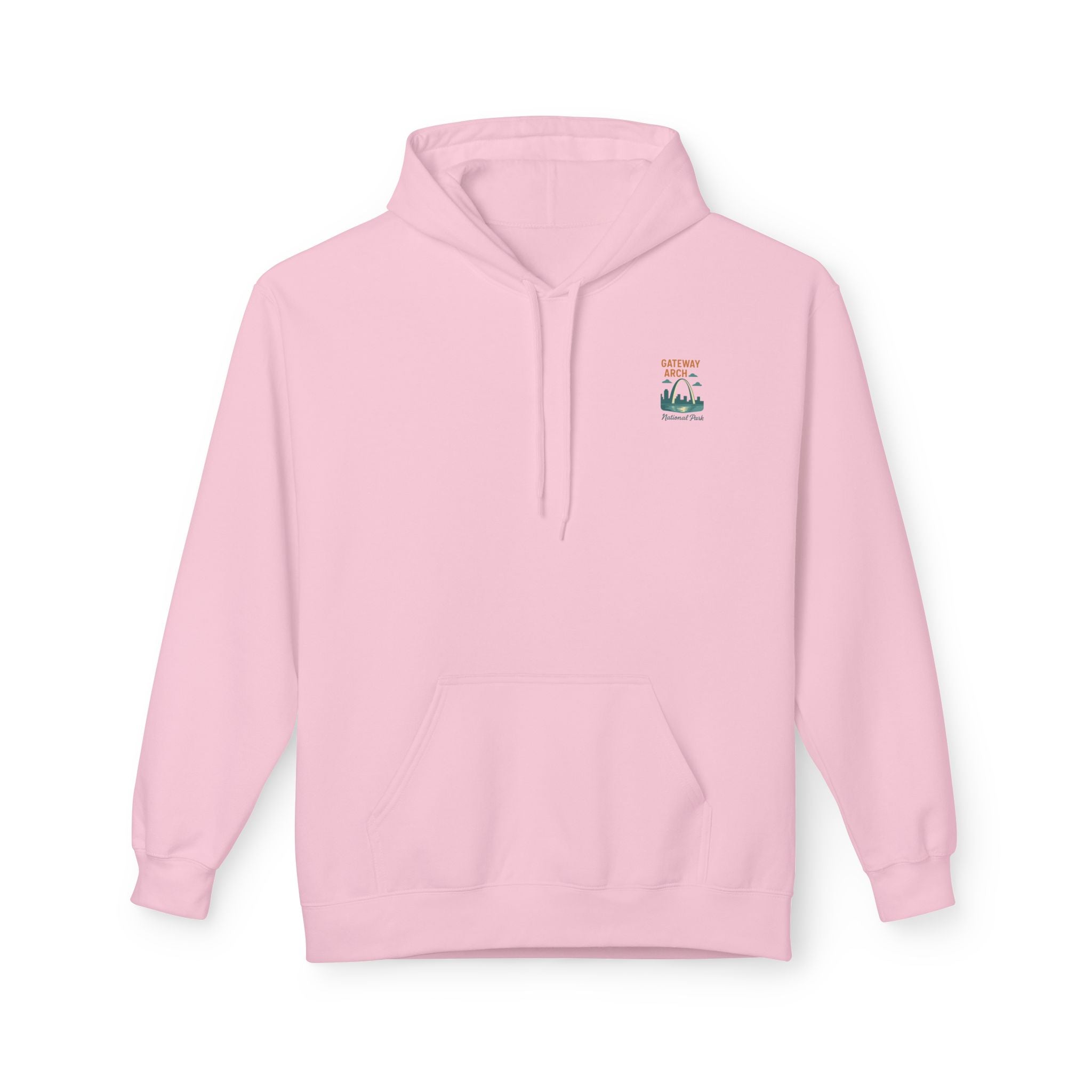 Palm Trees & Waves Hoodie | Small Chest Graphic, Beach Vibes