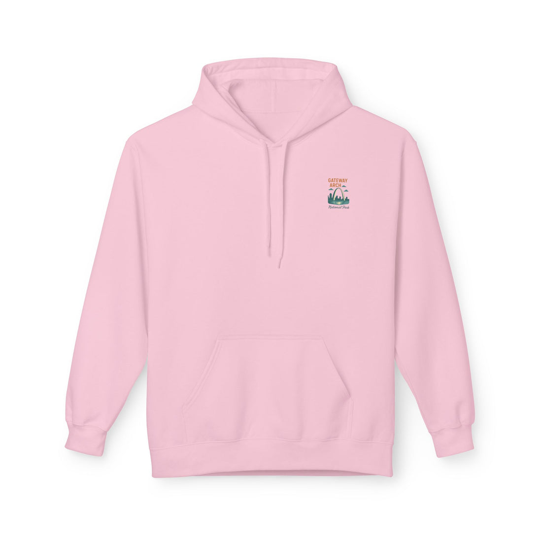 Palm Trees & Waves Hoodie | Small Chest Graphic, Beach Vibes