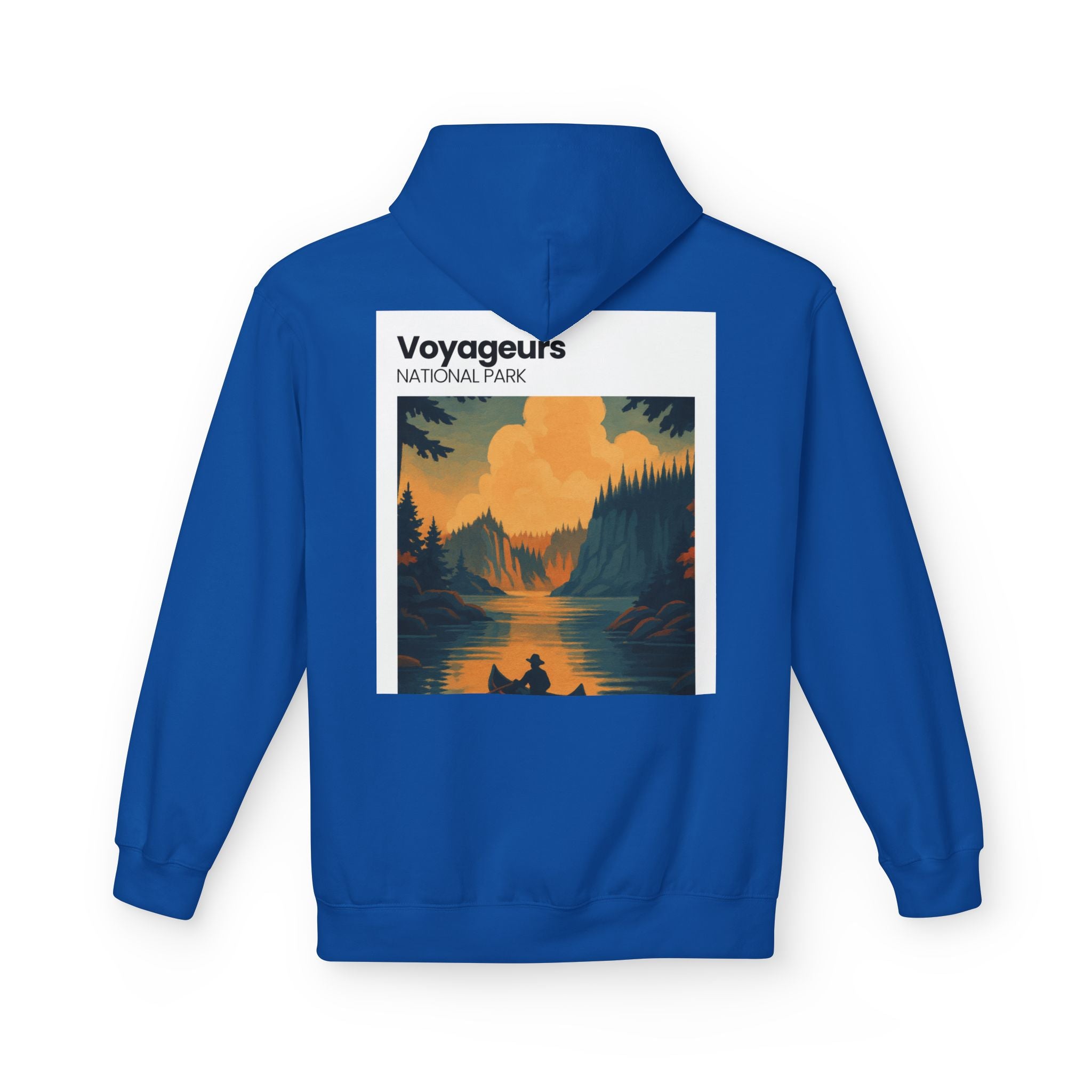 Voyageurs National Park Canoe Sunset Hoodie | Nature Landscape Pullover
