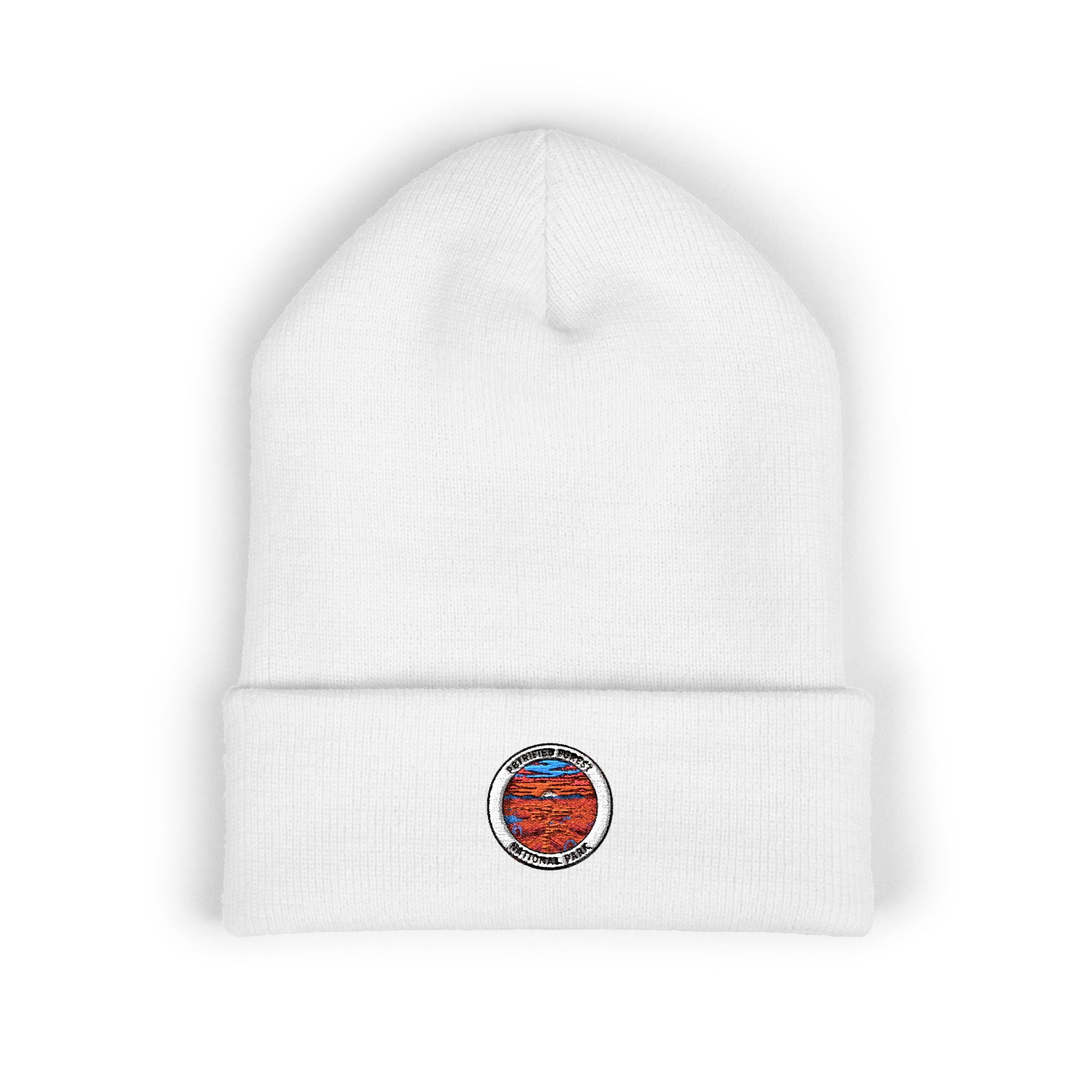 Vintage Pizza Patch Beanie | Embroidered Cuffed Beanie