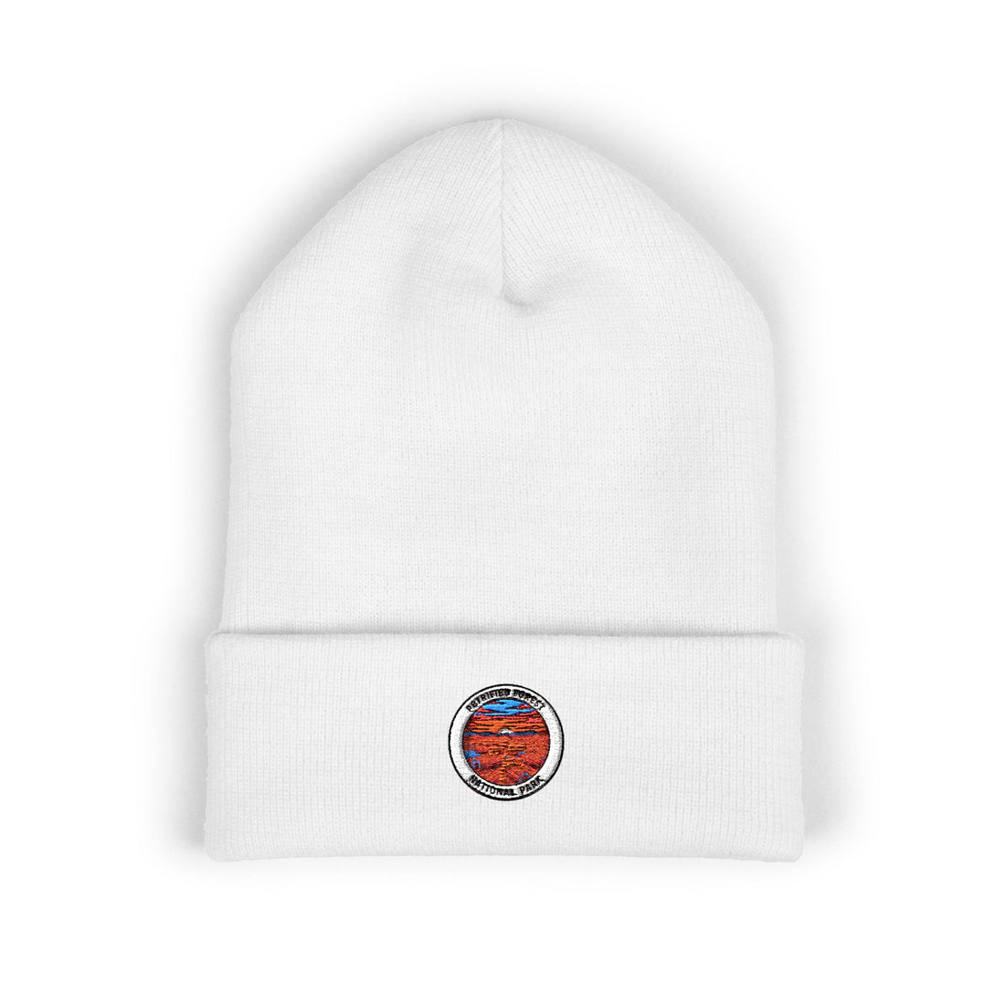 Vintage Pizza Patch Beanie | Embroidered Cuffed Beanie
