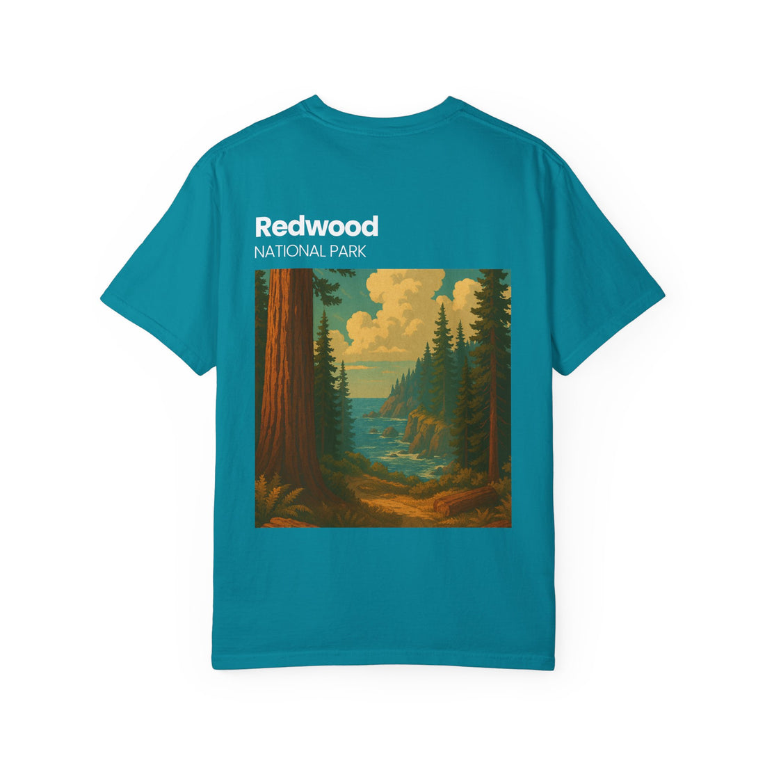 Redwood National Park landscape T-Shirt | Vintage nature scene