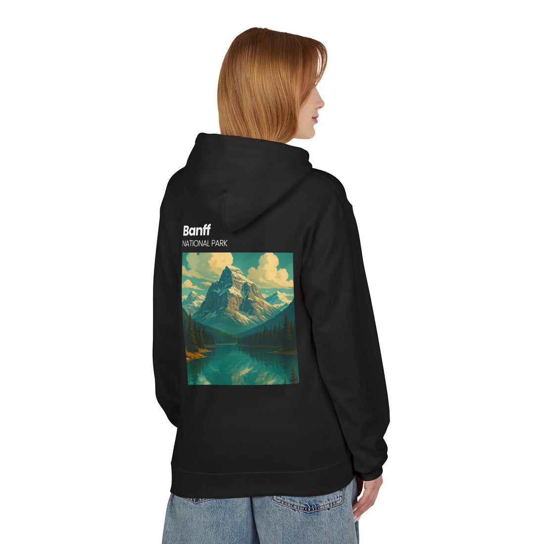 Banff National Park landscape Hoodie | Mountain Lake Vintage Poster