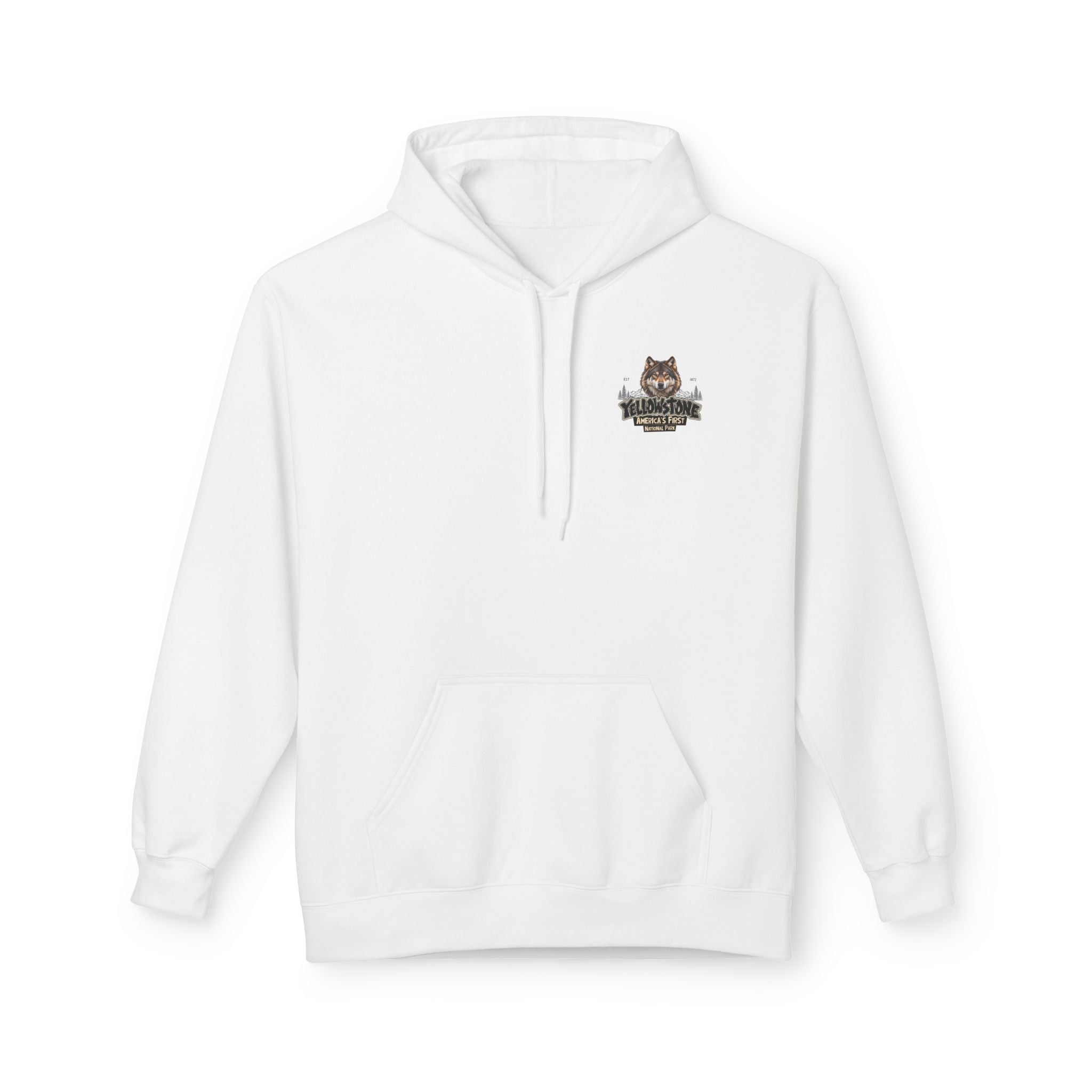 Yellowstone Wolf – Where the Wild Still Roams Hoodie Model3