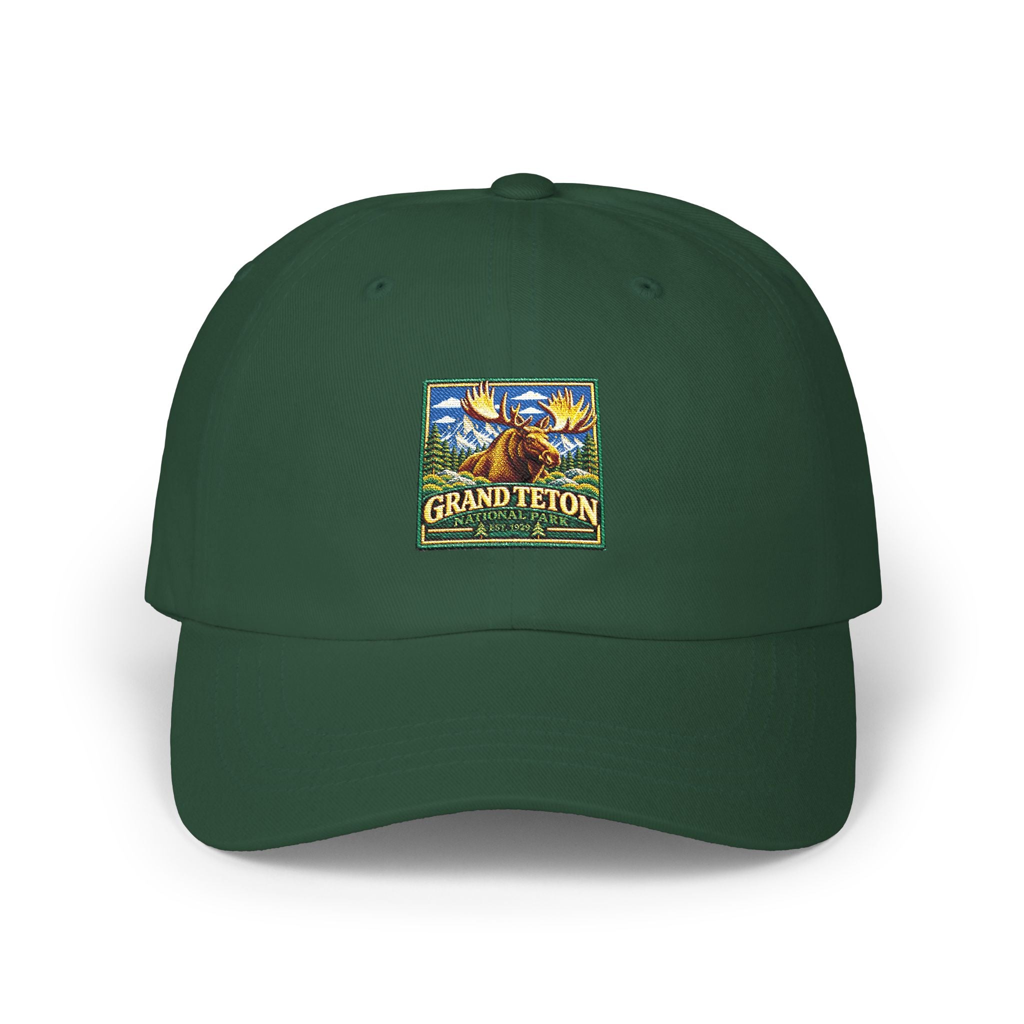 Grand Teton National Park Moose Square Logo Dad Cap