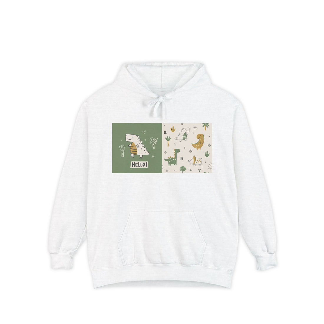 Whimsical Animal Design Hoodie - Cozy Unisex Garment-Dyed Apparel