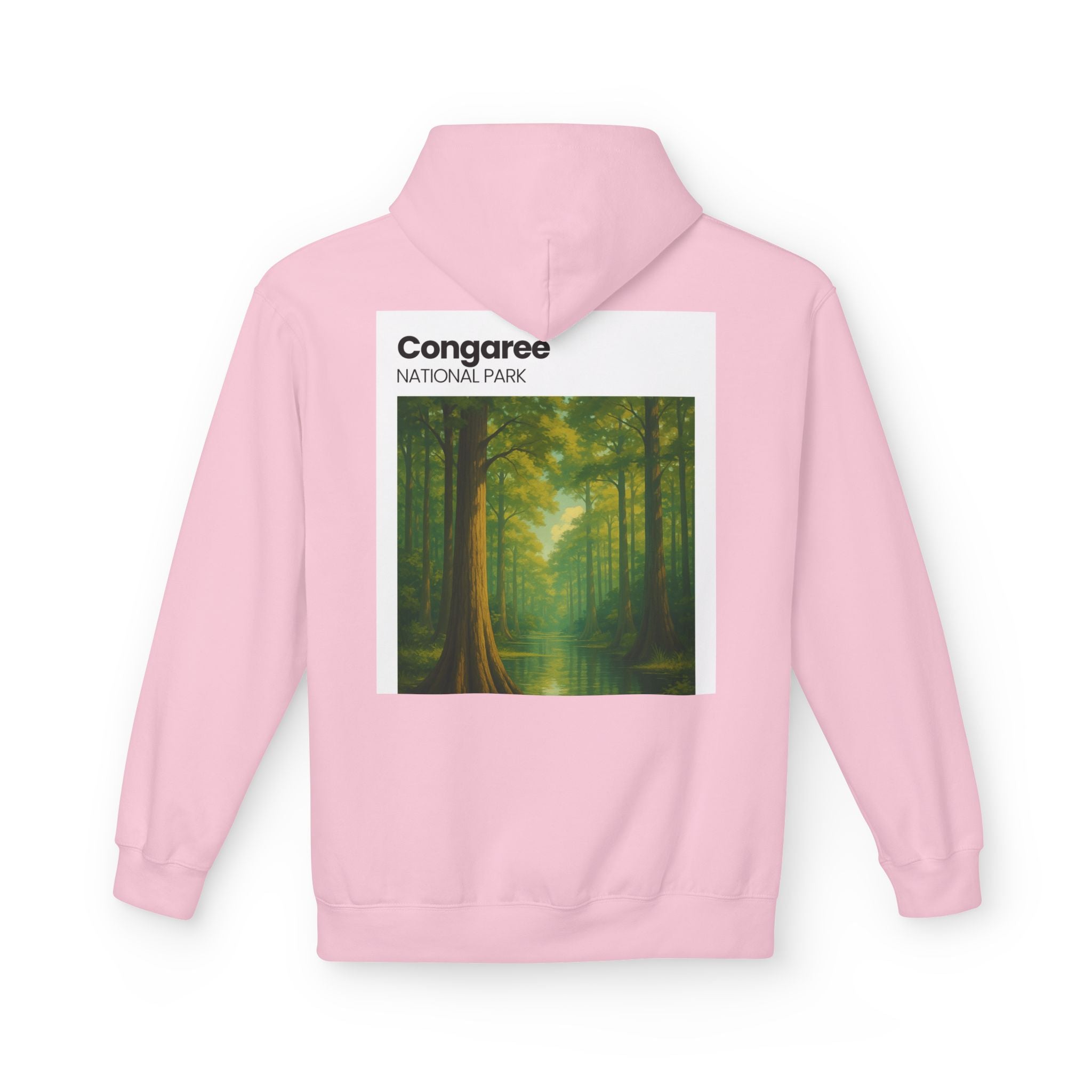 Congaree National Park Forest Scene Hoodie | Scenic Tree Landscape Pullover