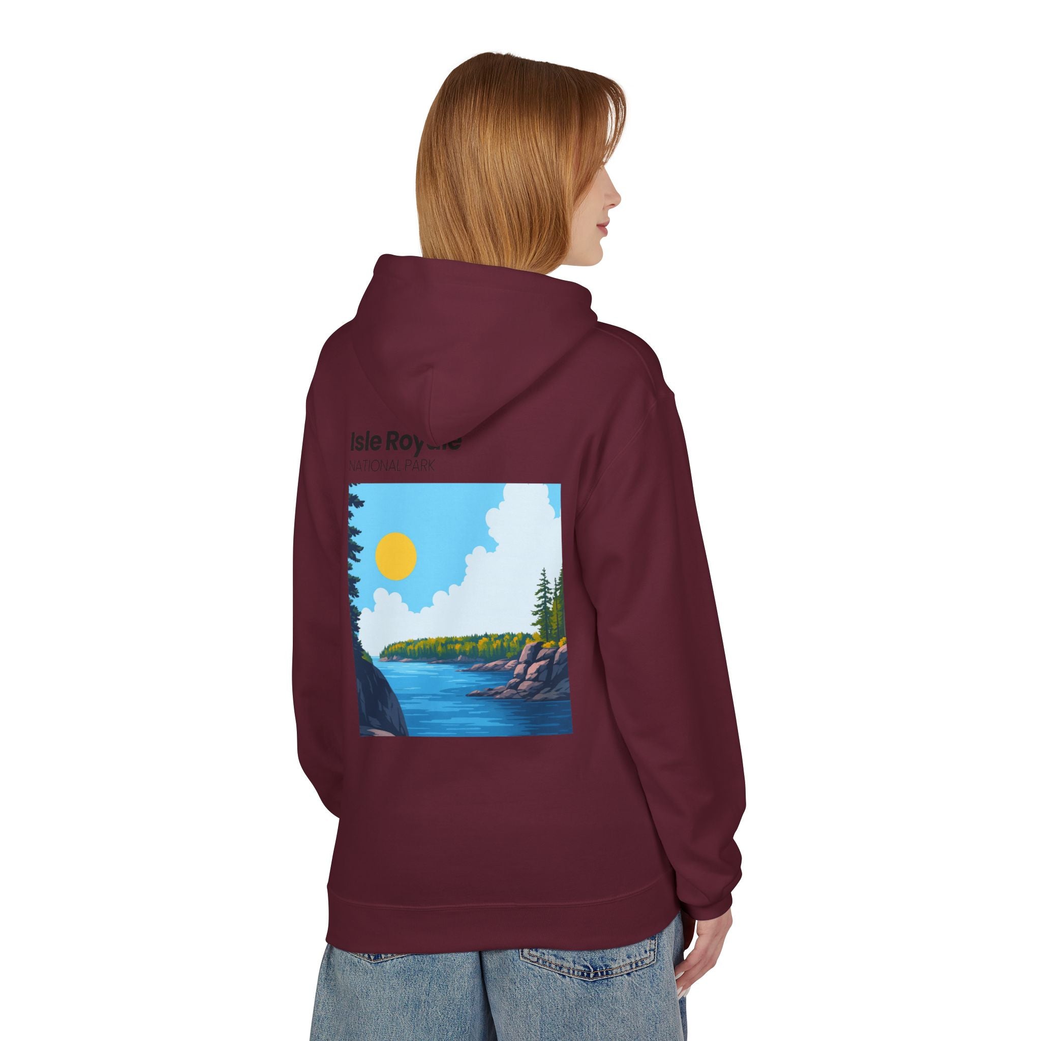 Mountain Sunset Badge Hoodie | Minimal Outdoor Patch Design