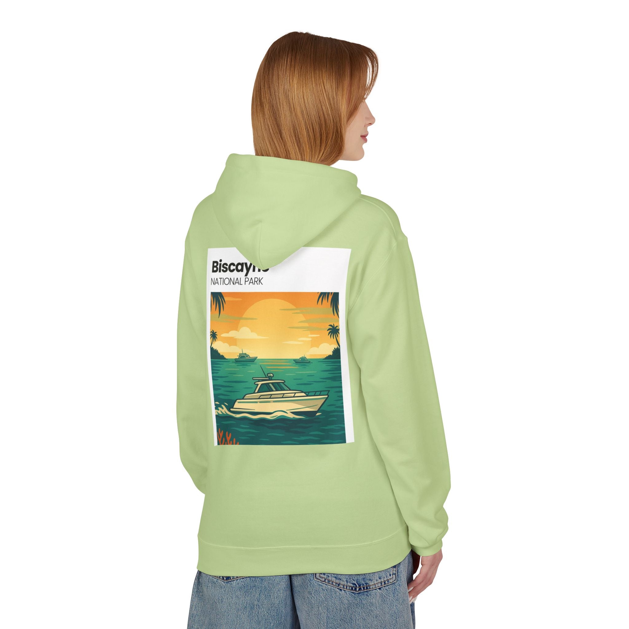 Biscayne National Park Boat Sunset Hoodie | Nautical Tropical Graphic