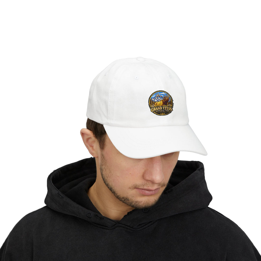 Grand Teton National Park Elk Round Logo Dad Cap