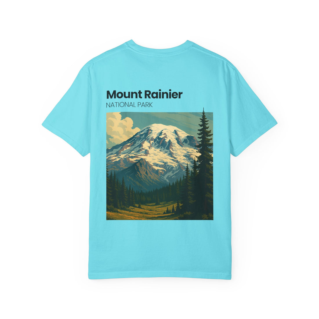 Mount Rainier National Park Poster T-Shirt | Vintage Landscape Graphic