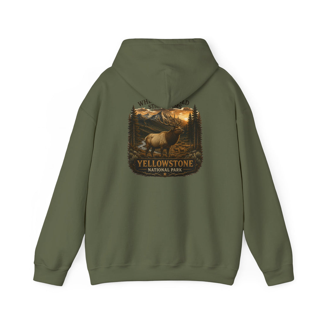 Yellowstone Elk Hoodie – Where the Wild Still Roams