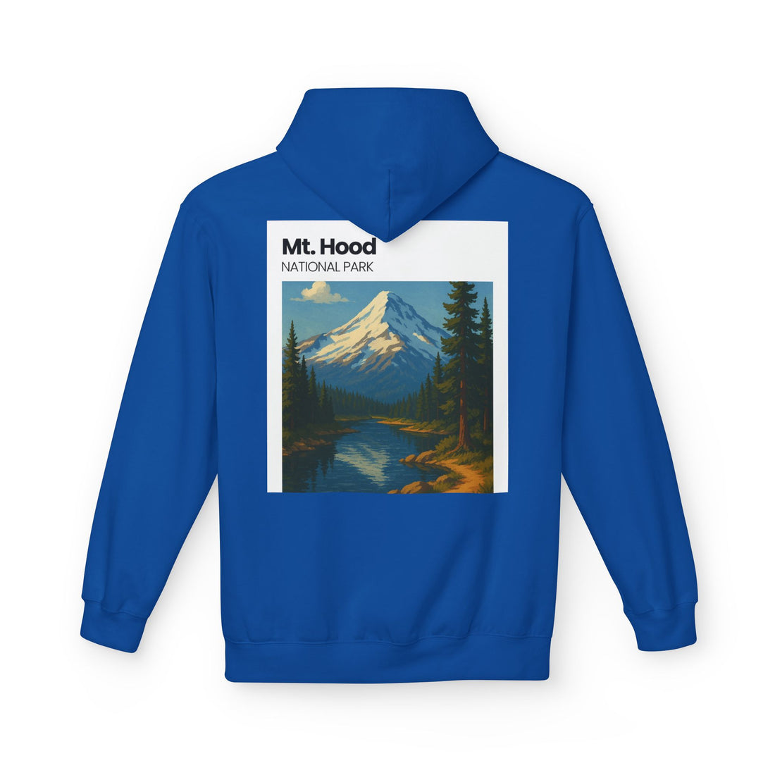 Mt. Hood National Park landscape Hoodie | Vintage mountain poster design