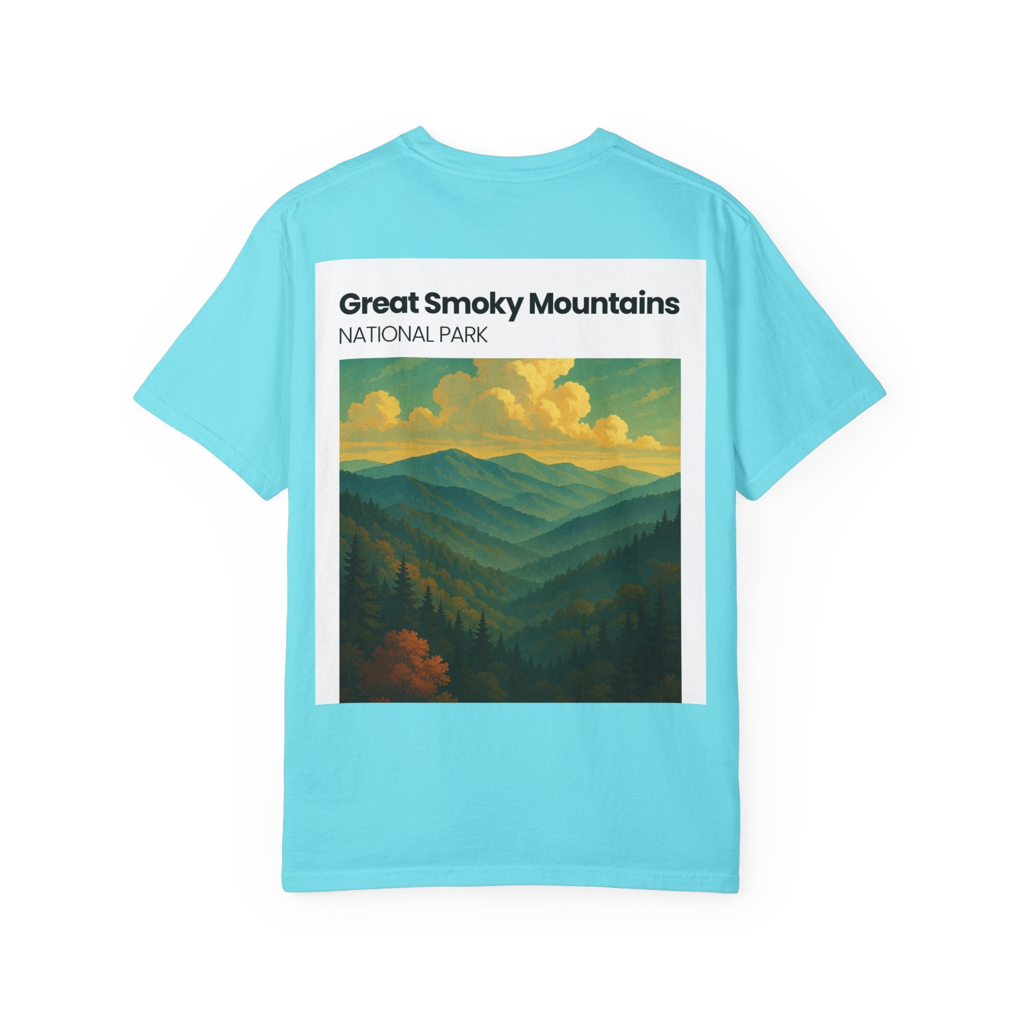 Great Smoky Mountains landscape T-shirt | National Park vintage poster