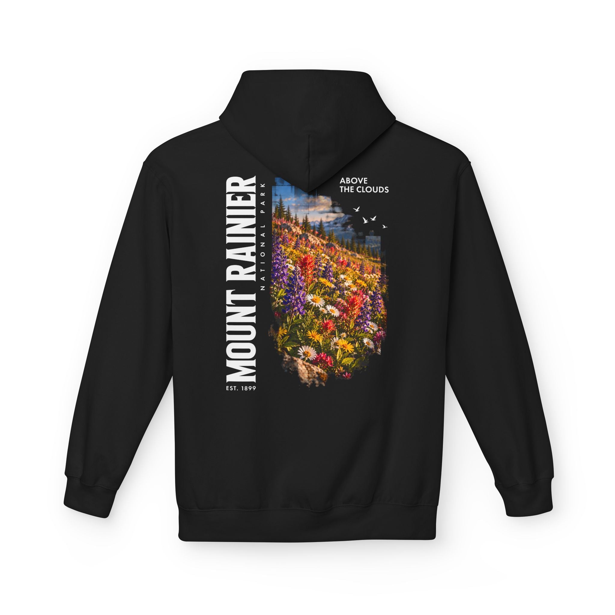 Mount Rainier National Park – Wildflower Meadow Graphic Hoodie