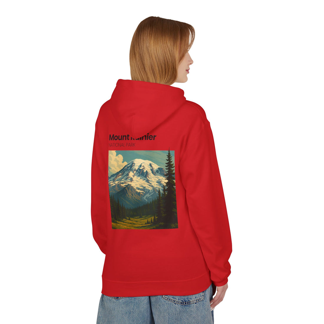 Mount Rainier National Park Hoodie | Vintage Landscape Mountain Design
