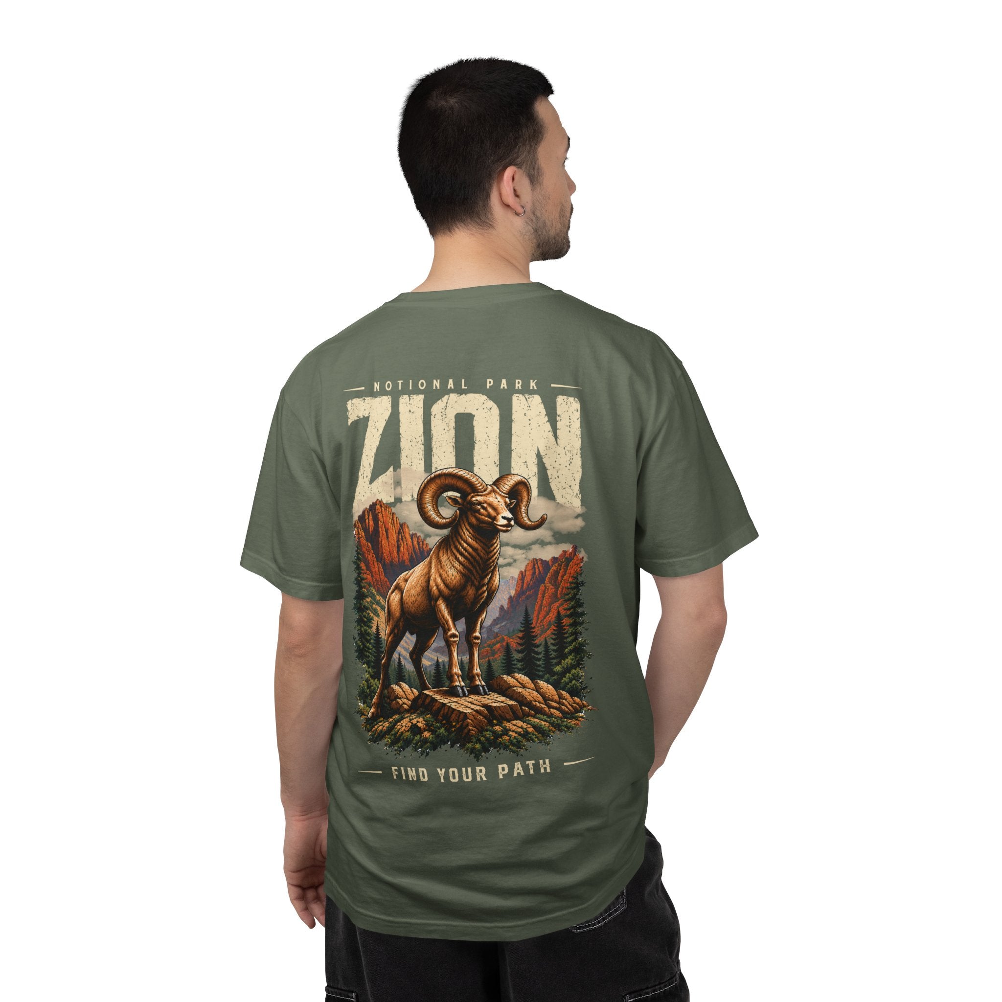 Bighorn Sheep Zion National Park Vintage Graphic T-Shirt