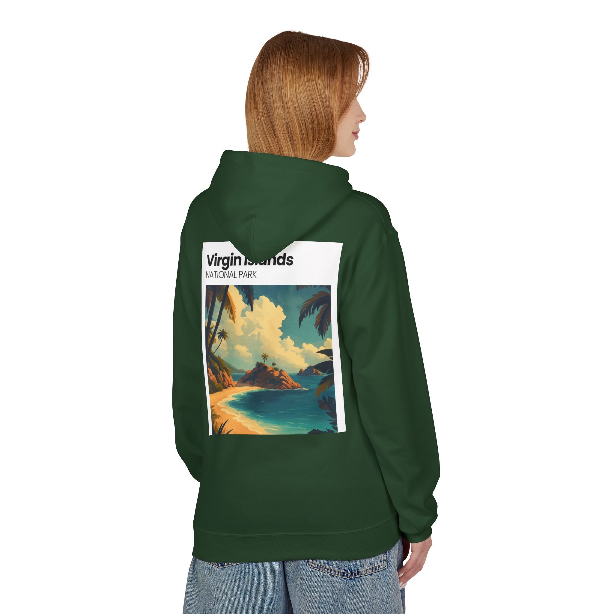 Virgin Islands National Park Beach Hoodie | Tropical Island Sunset