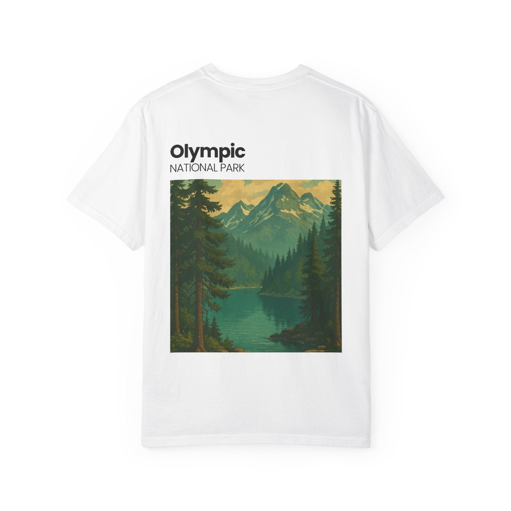 Olympic National Park landscape T-Shirt | mountain lake forest tee