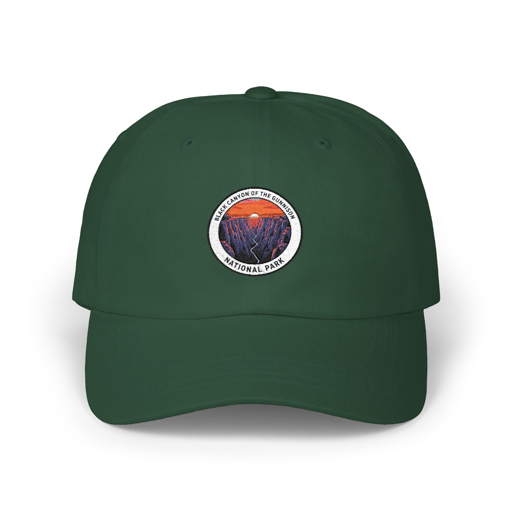 Sunset Mountains embroidered patch Dad Cap | Outdoor Hiking Hat