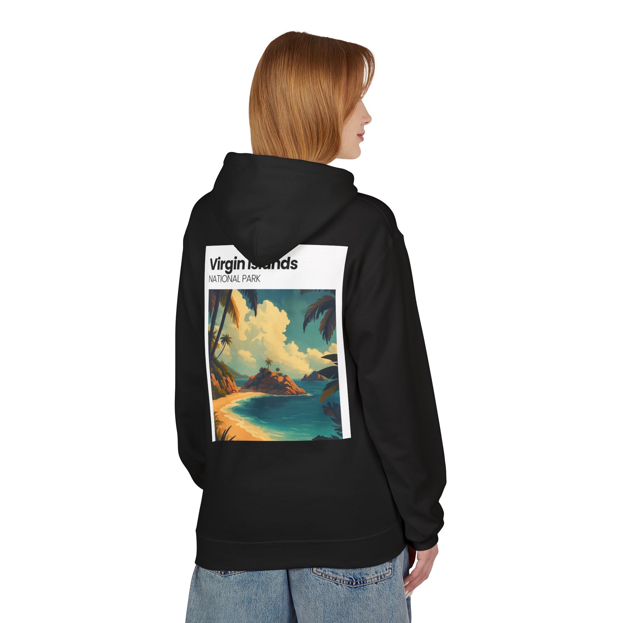 Virgin Islands National Park Beach Hoodie | Tropical Island Sunset