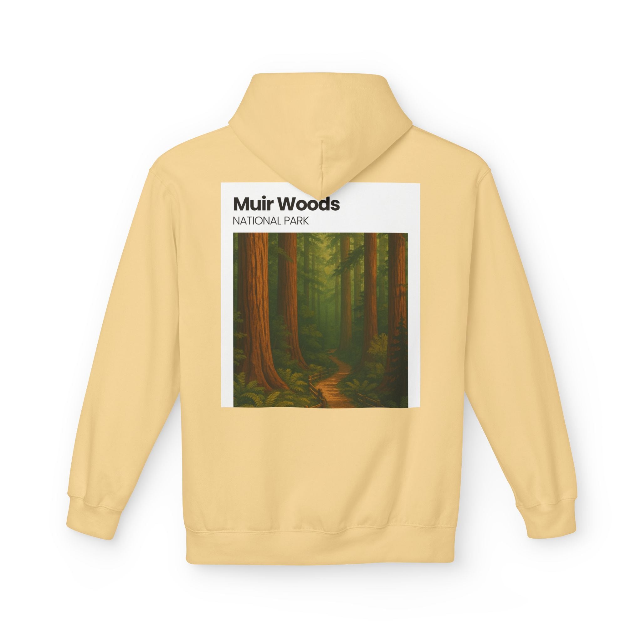 Muir Woods National Park Forest Path Hoodie | Vintage Nature Poster