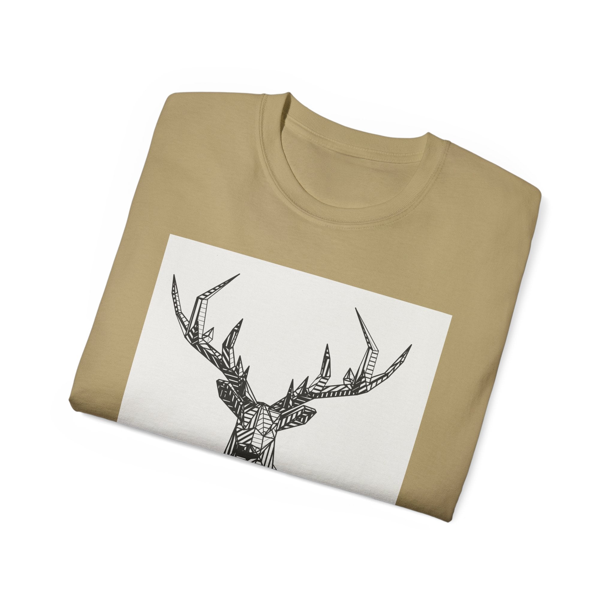 Geometric Deer Graphic Tee - Unisex Ultra Cotton T-Shirt