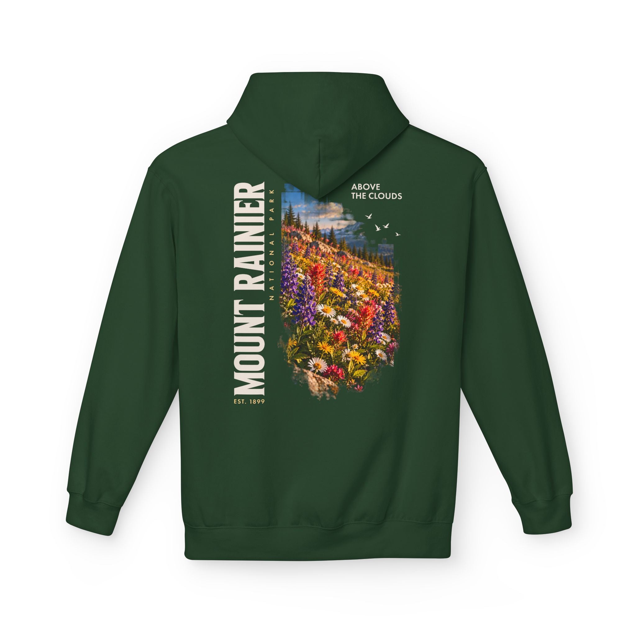 Mount Rainier National Park – Wildflower Meadow Graphic Hoodie