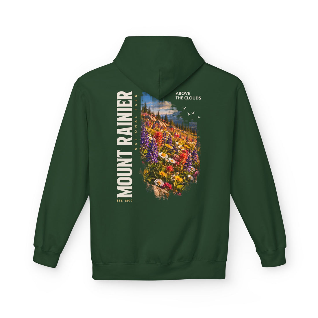 Mount Rainier National Park – Wildflower Meadow Graphic Hoodie