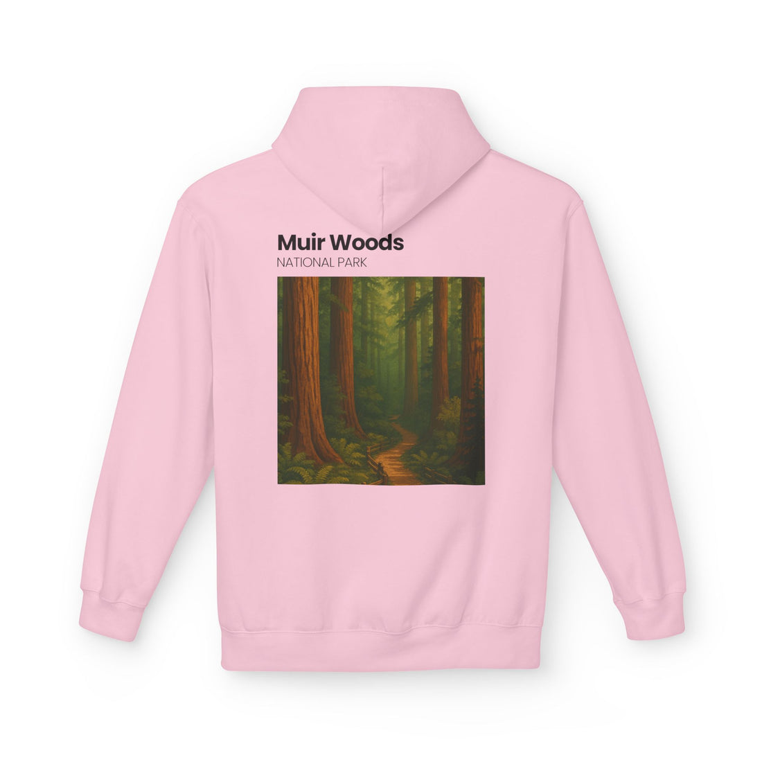 Muir Woods National Park Forest Path Hoodie | Vintage Nature Poster