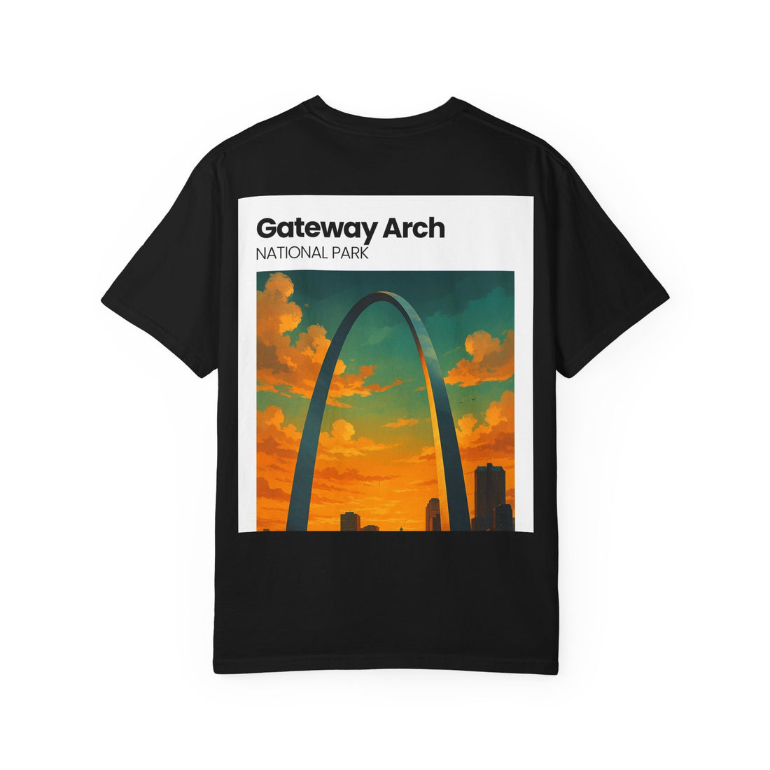 Gateway Arch National Park T-Shirt | St. Louis Skyline Sunset