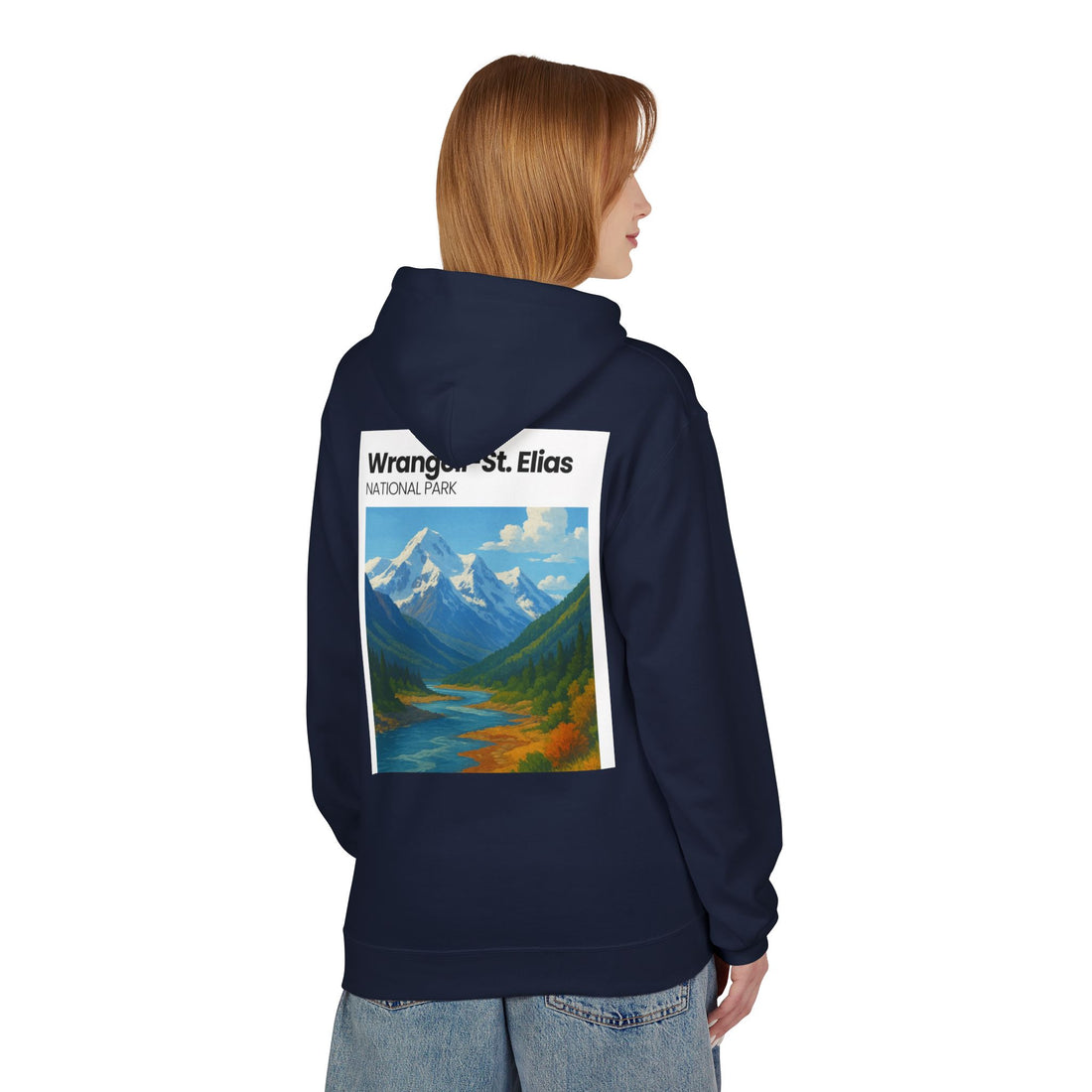 Wrangell–St. Elias National Park landscape Hoodie | Mountain river art