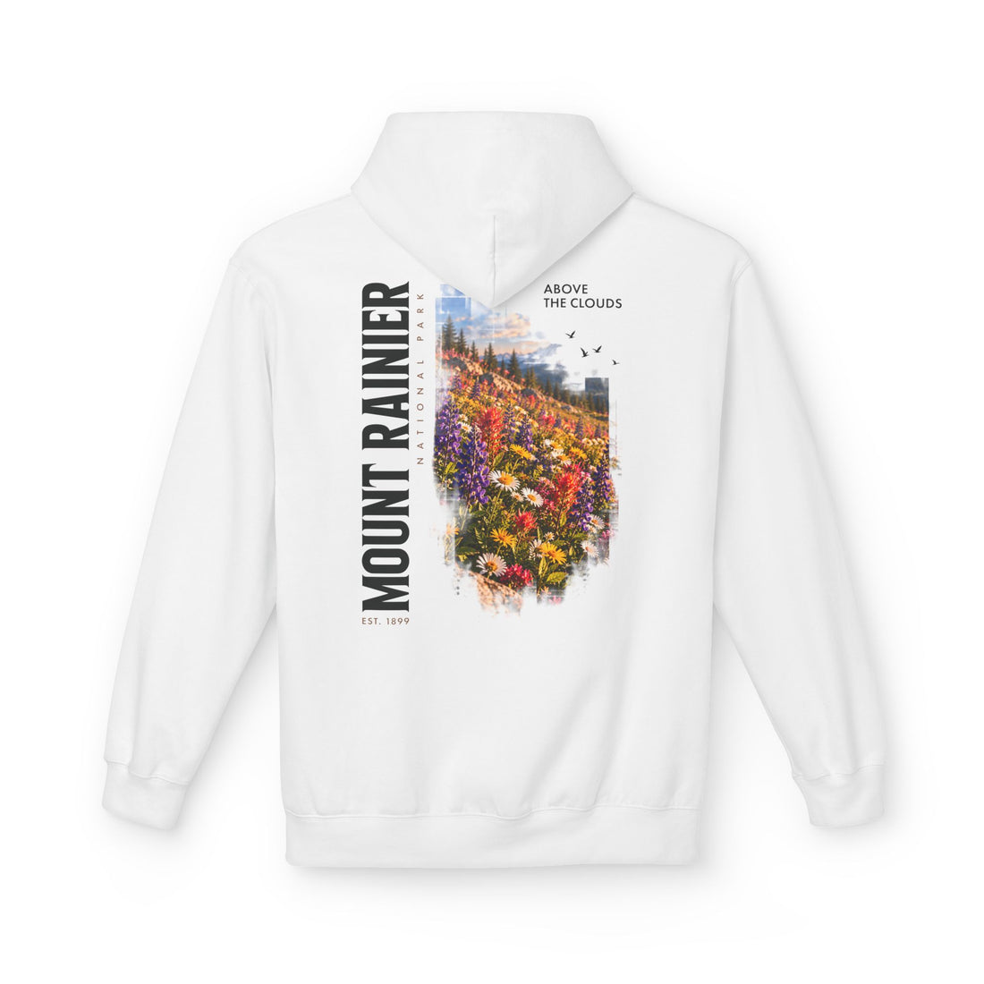 Mount Rainier National Park – Wildflower Meadow Graphic Hoodie