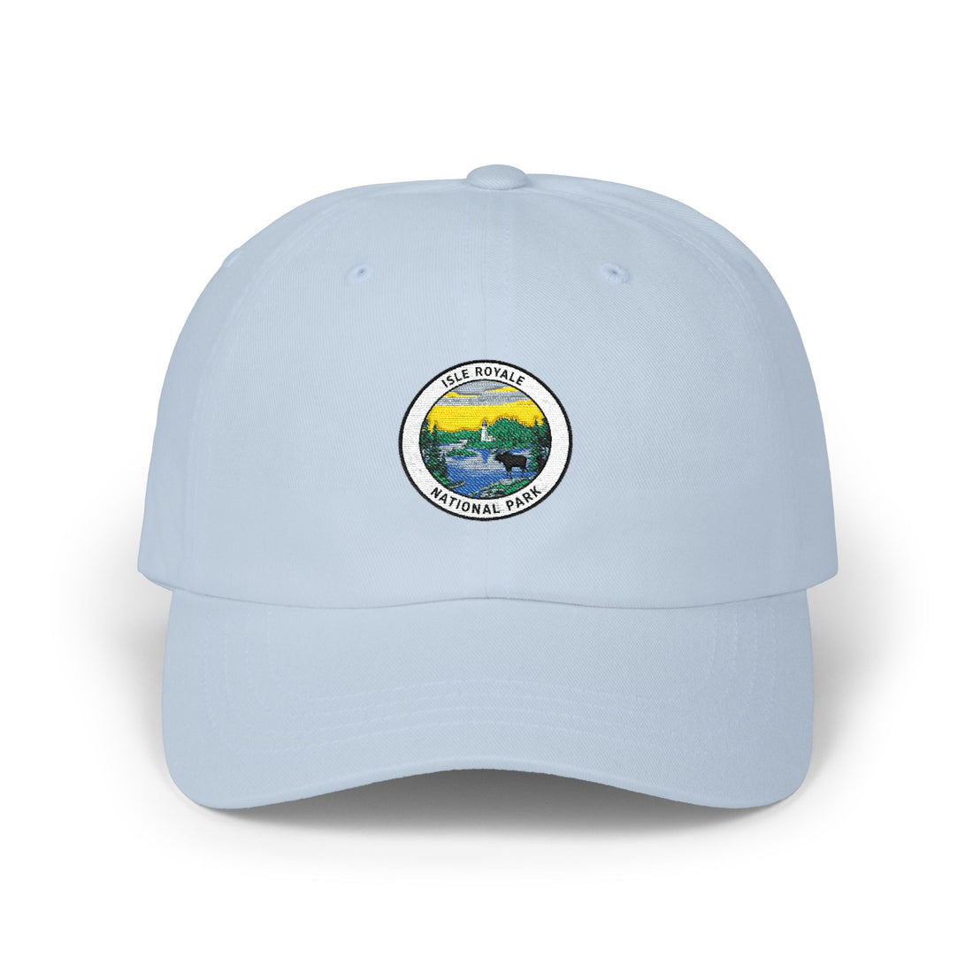 Yellow Mountain Lake Patch Cap | Dad Hat with Scenic Nature Logo