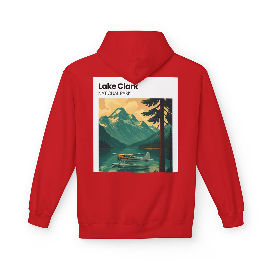 Lake Clark National Park vintage landscape Hoodie | Mountain Lake Seaplane