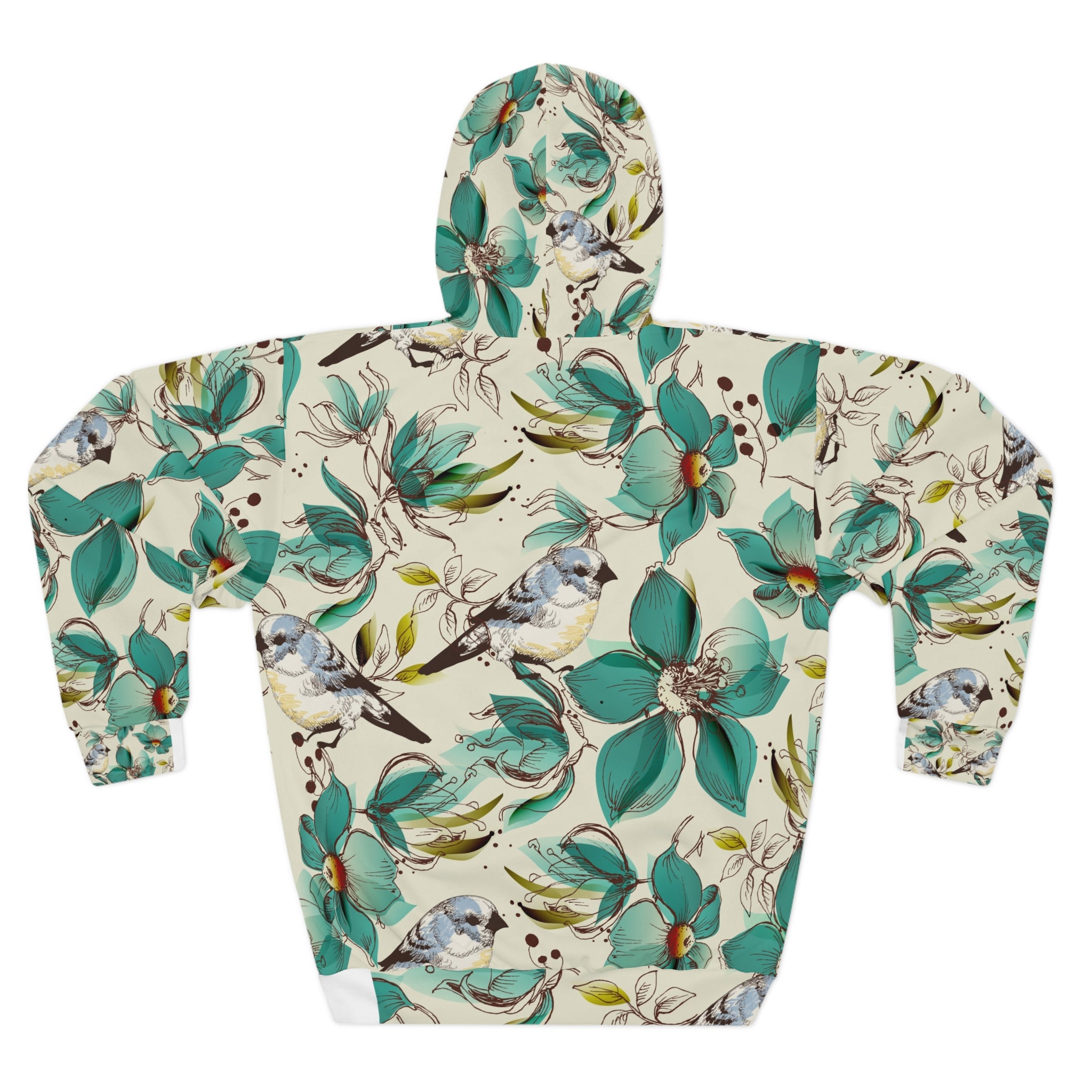 Floral Bird Unisex Pullover Hoodie - Cozy & Stylish Spring Fashion