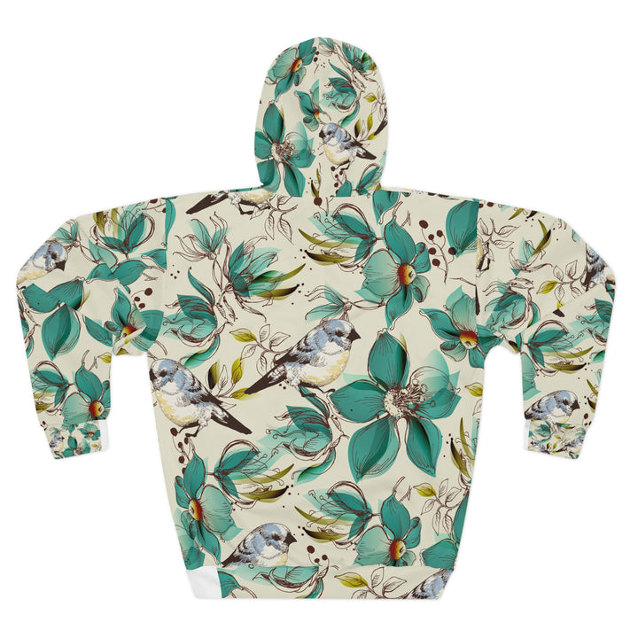 Floral Bird Unisex Pullover Hoodie - Cozy & Stylish Spring Fashion